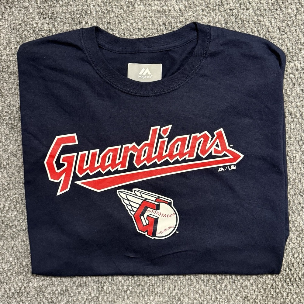 Cleveland Guardians T-Shirt Majestic MLB Baseballā T-Shirt Size Medium Brand New